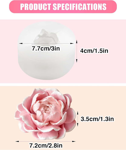 Jasmine Flower Candle Molds, 3D Flower Molds Silicone, Flexible Effortless Demoldable Silicone Molds for Candles, Resin Casting, Soap, Beeswax, Home Decor & Wedding Gifts