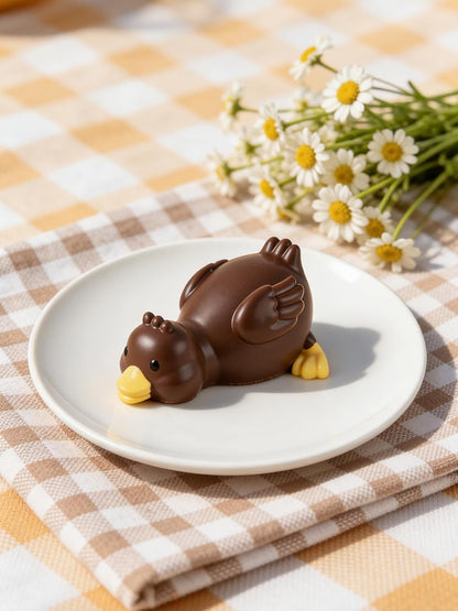 Duck Silicone Mold, 2 Pieces Duck-Shaped Fondant Mold, Reusable Ducks Soap Mold Candle Chocolate Mold Animal Resin Mold for Cake Topper, DIY Crafts, Plaster Home Decoration(Duck)