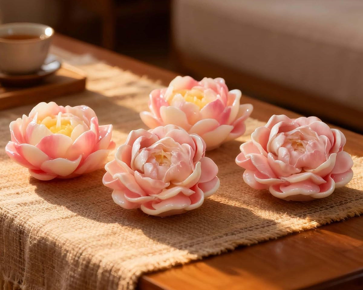 Jasmine Flower Candle Molds, 3D Flower Molds Silicone, Flexible Effortless Demoldable Silicone Molds for Candles, Resin Casting, Soap, Beeswax, Home Decor & Wedding Gifts