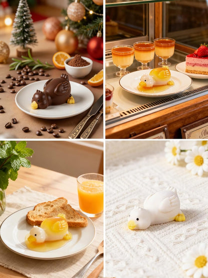 Duck Silicone Mold, 2 Pieces Duck-Shaped Fondant Mold, Reusable Ducks Soap Mold Candle Chocolate Mold Animal Resin Mold for Cake Topper, DIY Crafts, Plaster Home Decoration(Duck)