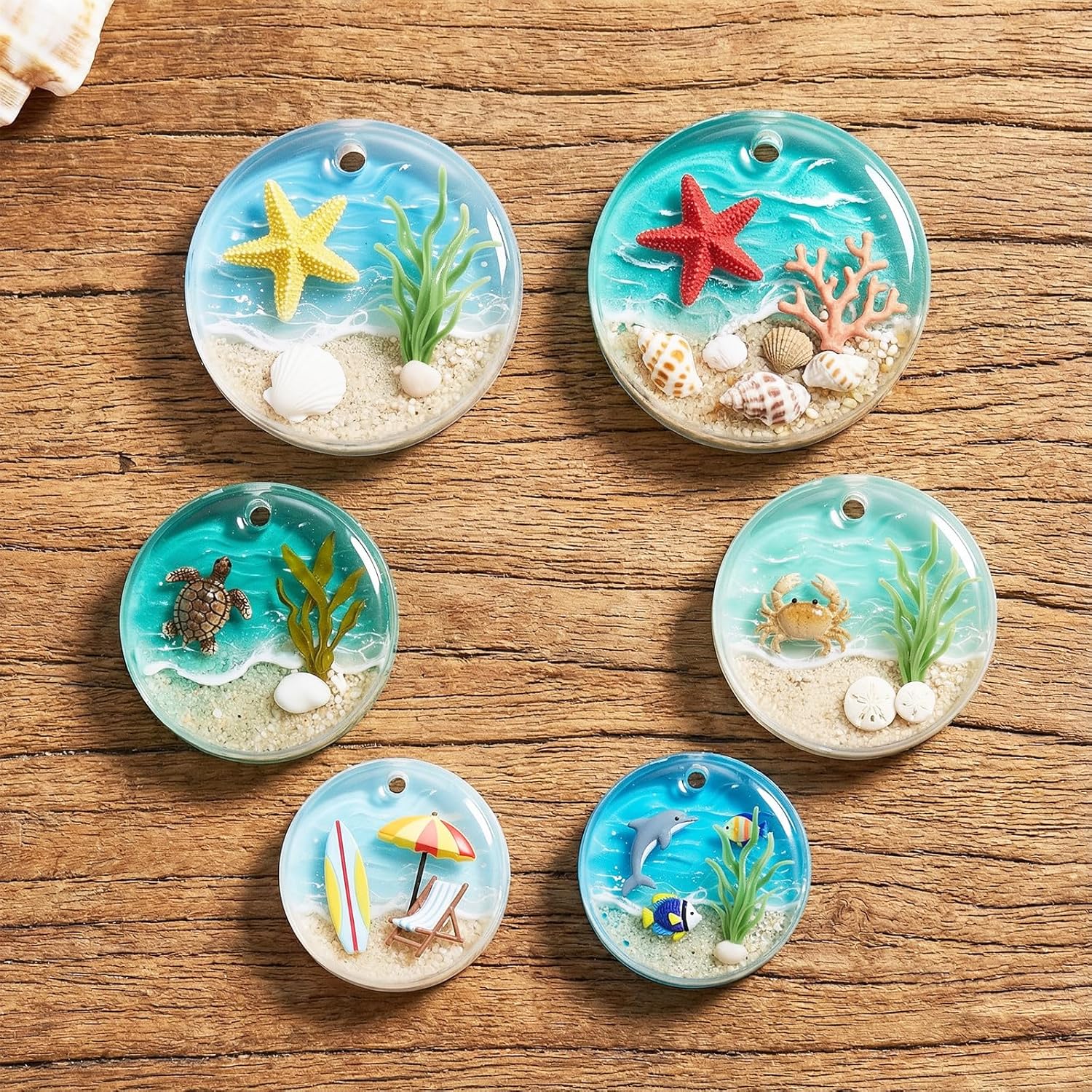 3pcs Silicone Circle Mold,Round Resin Molds Silicone,Key Chain Resin Molds with Hole,4/9/12-Cavity Round Pendant Ornament Mold for DIY Jewelry,Keychains,Ornaments